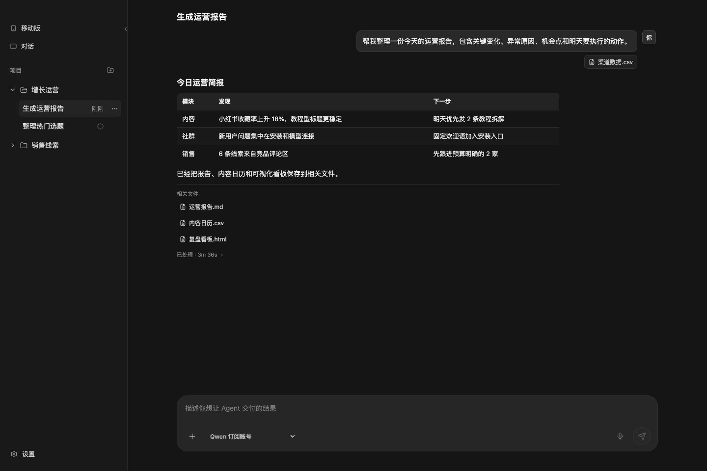 运营报告结果文件